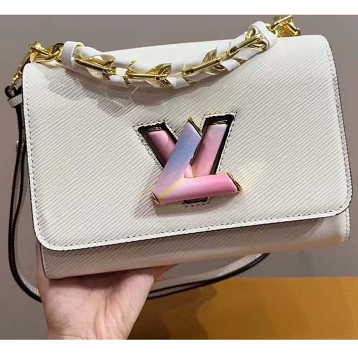 Louis Vuitton LV Women Twist PM Quartz White Epi Grained Cowhide Leather (6)