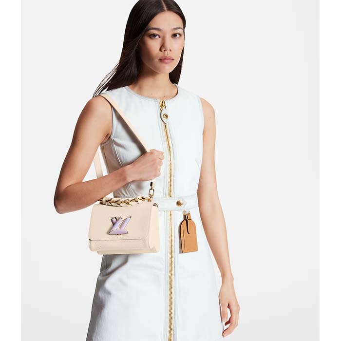 Louis Vuitton LV Women Twist PM Quartz White Epi Grained Cowhide Leather (7)