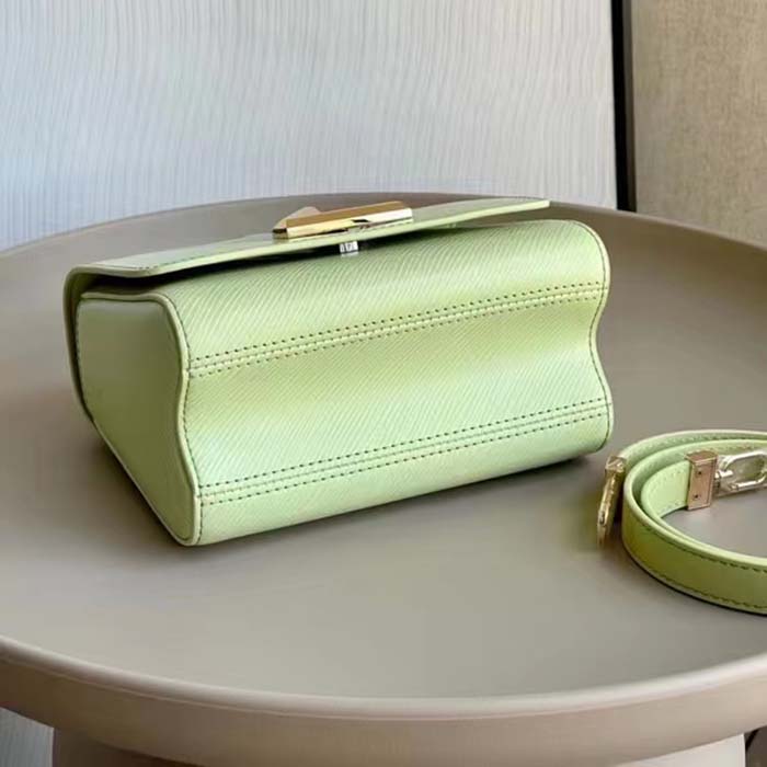 Louis Vuitton LV Women Twist PM Vert Noto Green Epi Grained Leather Cowhide Lock (11)
