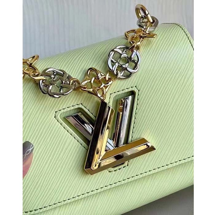 Louis Vuitton LV Women Twist PM Vert Noto Green Epi Grained Leather Cowhide Lock (2)