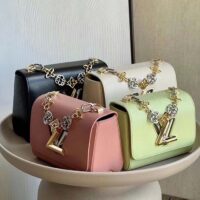 Louis Vuitton LV Women Twist PM Vert Noto Green Epi Grained Leather Cowhide Lock (4)