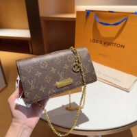 Louis Vuitton LV Women Wallet On Chain Lily Monogram Coated Canvas Flap Closure (10)