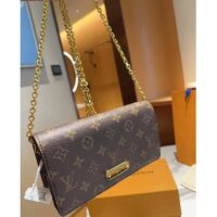 Louis Vuitton LV Women Wallet On Chain Lily Monogram Coated Canvas Flap Closure (10)