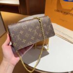 Louis Vuitton LV Women Wallet On Chain Lily Monogram Coated Canvas Flap Closure - Image 6