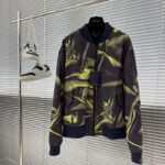 Louis Vuitton Men Graphic Cotton Bomber Jacket Relaxed Fit LV Dune Print Allover - Image 2