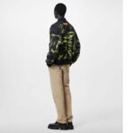 Louis Vuitton Men Graphic Cotton Bomber Jacket Relaxed Fit LV Dune Print Allover - Image 12