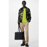 Louis Vuitton Men Graphic Cotton Bomber Jacket Relaxed Fit LV Dune Print Allover - Image 10