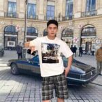 Louis Vuitton Men Printed Cotton T-Shirt Show Fit Ribbed Collar Milky White - Imagen 12
