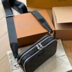 Louis Vuitton Unisex LV Alpha Wearable Wallet Monogram Eclipse Coated Canvas Cowhide Leather - Image 6