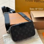 Louis Vuitton Unisex LV Alpha Wearable Wallet Monogram Eclipse Coated Canvas Cowhide Leather - Image 2