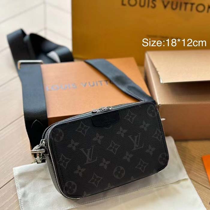 Louis Vuitton Unisex LV Alpha Wearable Wallet Monogram Eclipse Coated Canvas Cowhide Leather (3)