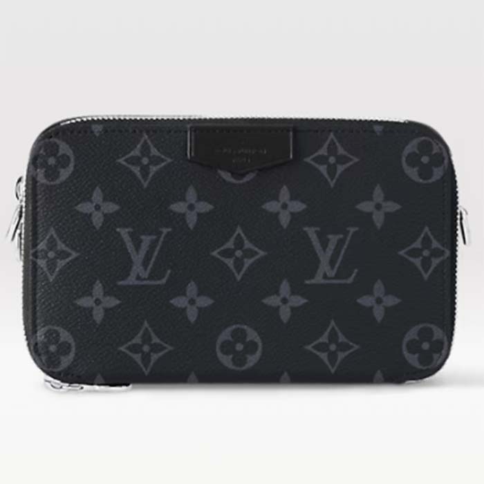 Louis Vuitton Unisex LV Alpha Wearable Wallet Monogram Eclipse Coated Canvas Cowhide Leather
