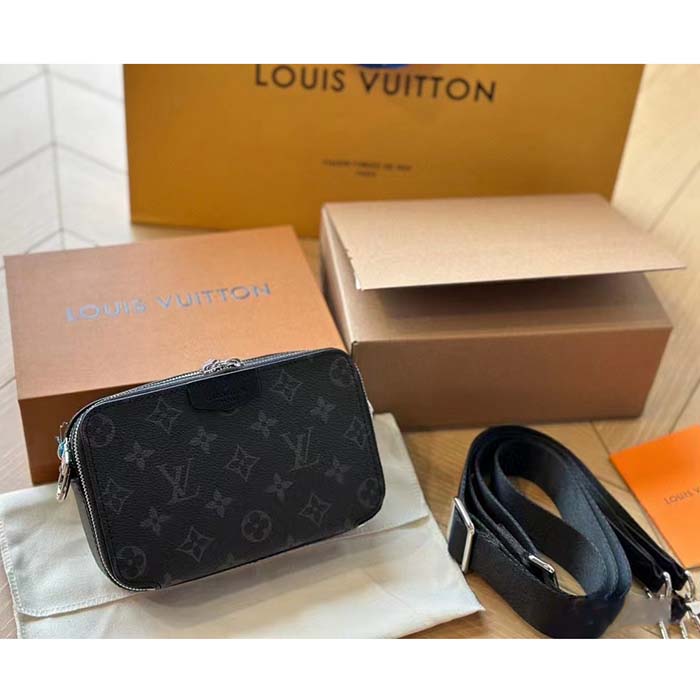 Louis Vuitton Unisex LV Alpha Wearable Wallet Monogram Eclipse Coated Canvas Cowhide Leather (6)
