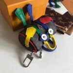 Louis Vuitton Unisex LV Mister Keepall Key Holder Bag Charm Monogram Eclipse Coated Canvas Leather - Image 5