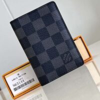 Louis Vuitton Unisex LV Pocket Organizer Coated Canvas Calf Leather Lining (1)