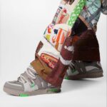 Louis Vuitton Unisex LV Skate Sneaker Grey Mix Materials Grained Calf Leather Technical Mesh - Image 11