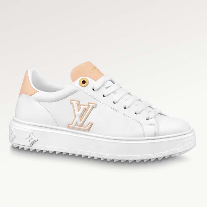 Louis Vuitton Unisex LV Time Out Sneaker Natural Calf Leather Rubber Outsole