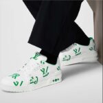 Louis Vuitton Unisex LV Trainer Sneaker Green Mix Sustainable Materials Recycled Polyester - immagine 13