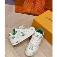 Louis Vuitton Unisex LV Trainer Sneaker Green Mix Sustainable Materials Recycled Polyester (8)