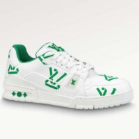 Louis Vuitton Unisex LV Trainer Sneaker Green Mix Sustainable Materials Recycled Polyester (8)