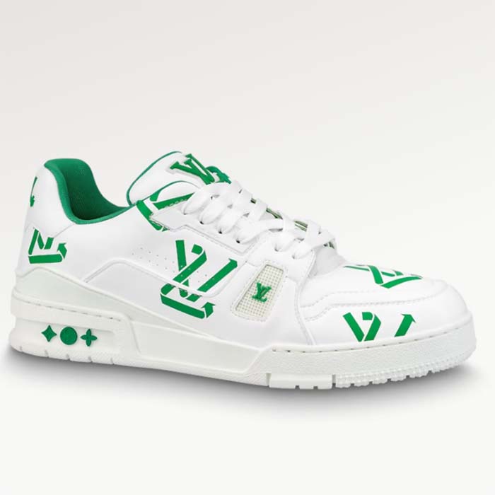 Louis Vuitton Unisex LV Trainer Sneaker Green Mix Sustainable Materials Recycled Polyester