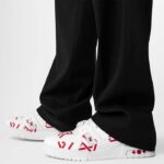 Louis Vuitton Unisex LV Trainer Sneaker Red Mix Sustainable Materials Recycled Polyester - Imagen 14