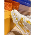 Louis Vuitton Unisex LV Trainer Sneaker Yellow Calf Leather Rubber Outsole Monogram Flowers – Image 8
