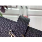 Louis Vuitton Unisex LV Vertical Compact Wallet Black Arizona Beige Taurillon Leather - Image 10
