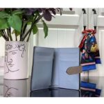 Louis Vuitton Unisex LV Vertical Compact Wallet Galet Gray Aquamarine Blue Taurillon Leather – Image 6