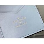Louis Vuitton Unisex LV Vertical Compact Wallet Galet Gray Aquamarine Blue Taurillon Leather – Image 10