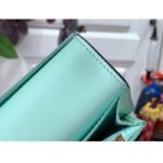 Louis Vuitton Unisex LV Vertical Wallet Beige Blue Taurillon Calf-Leather Sliding Capucines Closure - Imagen 9