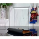 Louis Vuitton Unisex LV Vertical Wallet Black Arizona Taurillon Calf-Leather Sliding Capucines Closure – Image 5