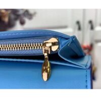 Louis Vuitton Unisex LV Vertical Wallet Blue Taurillon Calf-Leather Sliding Capucines Closure (3)