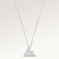 Louis Vuitton Unisex LV Volt One Pendant White Gold 36 Diamonds 0.16 CT (7)
