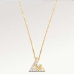 Louis Vuitton Unisex LV Volt One Pendant Yellow Gold 36 Diamonds 0.16 CT