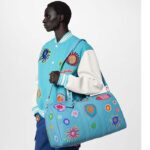 Louis Vuitton Unisex LV x YK Keepall 50 Blue Taurillon Monogram Embossed Cowhide Leather - Bild 12