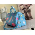 Louis Vuitton Unisex LV x YK Keepall 50 Blue Taurillon Monogram Embossed Cowhide Leather - Bild 4