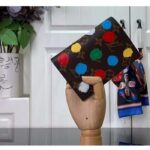 Louis Vuitton Unisex LV x YK Passport Cover Monogram Coated Canvas 3D Painted Dots Print – Image 3