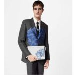 Louis Vuitton Unisex LV x YK Pochette Voyage White Taurillon Monogram Cowhide Psychedelic Flower – Image 11