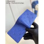 Louis Vuitton Unisex Multiple Wallet Racing Blue Embossed Taurillon Monogram Cowhide Leather - Image 4