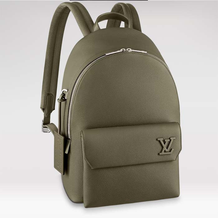 Louis Vuitton Unisex Takeoff Backpack Khaki LV Aerogram Cowhide Leather Textile Lining
