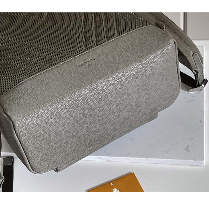 Louis Vuitton Unisex Takeoff Backpack Khaki LV Aerogram Cowhide Leather Textile Lining (9)