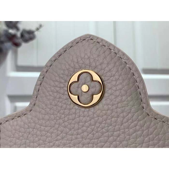 Louis Vuitton Women LV Capucines Mini Handbag Quartz White Taurillon Leather Cowhide (16)
