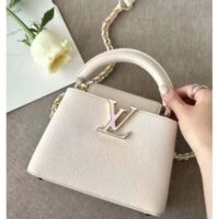 Louis Vuitton Women LV Capucines Mini Handbag Quartz White Taurillon Leather Cowhide (2)