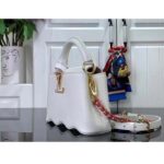 Louis Vuitton Women LV Capucines Mini Handbag Snow White Taurillon Leather Cowhide - Image 4