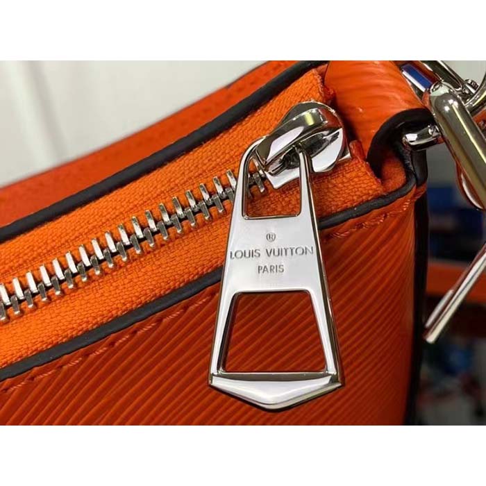 Louis Vuitton Women LV Marellini Handbag Orange Minnesota Epi Grained Smooth Cowhide Leather (10)