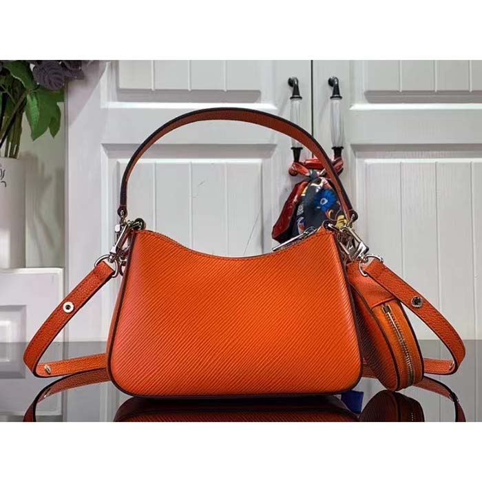Louis Vuitton Women LV Marellini Handbag Orange Minnesota Epi Grained Smooth Cowhide Leather (13)