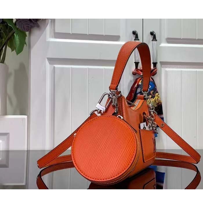 Louis Vuitton Women LV Marellini Handbag Orange Minnesota Epi Grained Smooth Cowhide Leather (7)