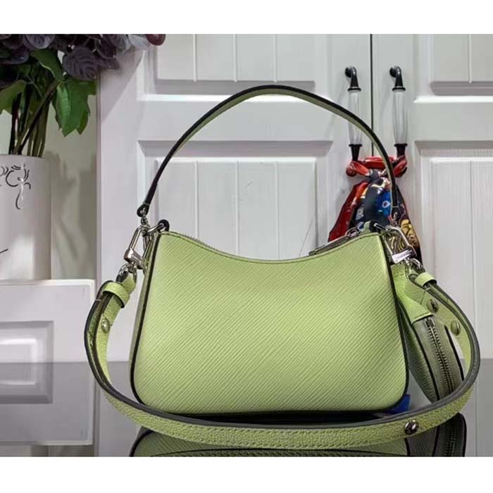 Louis Vuitton Women LV Marellini Handbag Vert Noto Green Epi Grained Smooth Cowhide Leather (10)