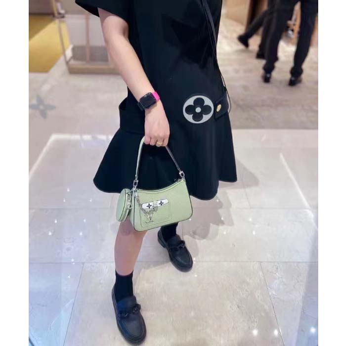 Louis Vuitton Women LV Marellini Handbag Vert Noto Green Epi Grained Smooth Cowhide Leather (13)